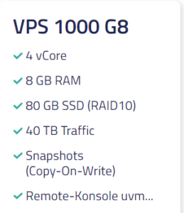 Netcup VPS 1000 G8 Netcup VPS 1000 G8