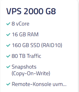 Netcup VPS 2000 G8 Netcup VPS 1000 G8